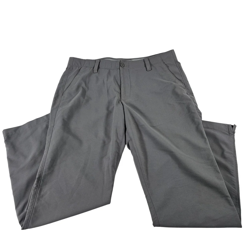 Under Armour Match Play Golf Pants Mens 36x32 Grey Loose Fit Style 1248089-044